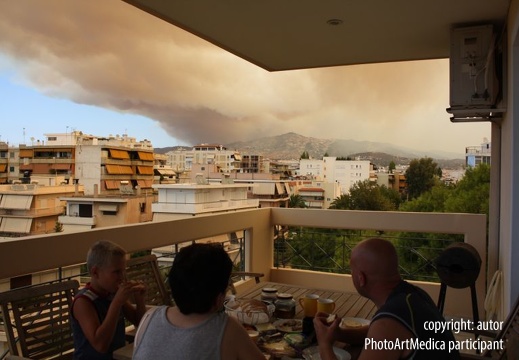 Pożar w Atenach - A fire in Athens